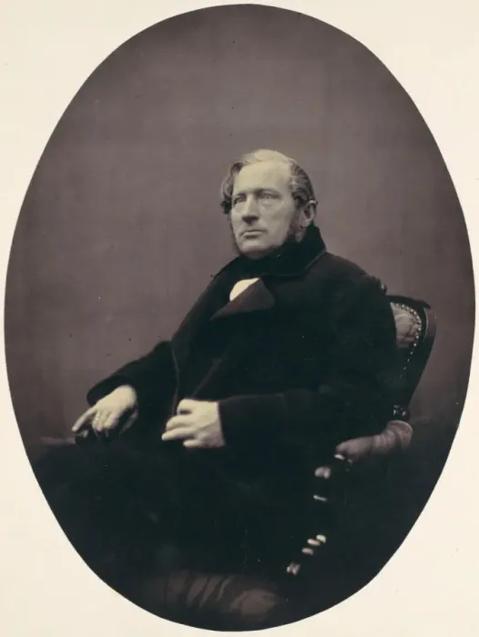 Framed Print : [Man Seated in Armchair], 1850s-60s. Creator: Franz Antoine