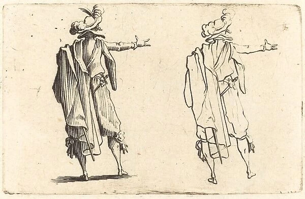 Man seen from Behind with His Right Arm Extended, c. 1622. Creator: Jacques Callot