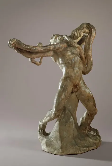 Framed Print : Man With Serpent, 1885. Creator: Auguste Rodin Framed Print : Man With Serpent, 1885. Creator: Auguste Rodin
