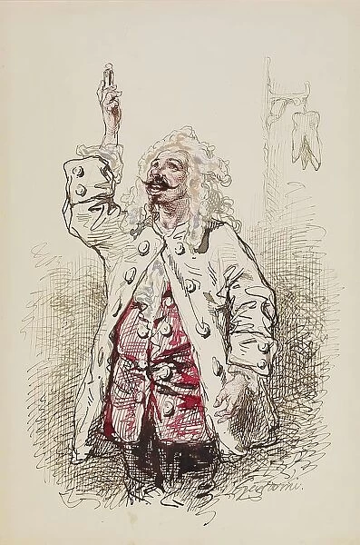 Man in Seventeenth-century Costume, 1852-1866. Creator: Paul Gavarni