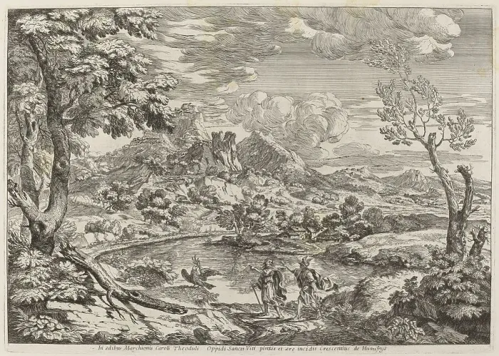 Framed Print : A Man Showing Mercury the Eagle of Jupiter, 1696. Creator: Crescenzio Onofri Framed Print : A Man Showing Mercury the Eagle of Jupiter, 1696. Creator: Crescenzio Onofri