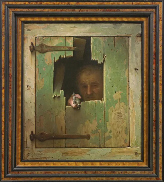 Framed Print : Man With a Silver Pistol Framed Print : Man With a Silver Pistol