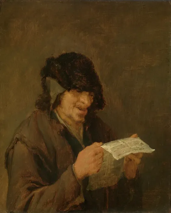 Framed Print : Man Singing, mid-late 17th century. Creator: Adriaen van Ostade Framed Print : Man Singing, mid-late 17th century. Creator: Adriaen van Ostade