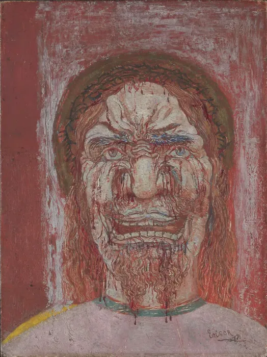 Framed Print : Man of Sorrows, 1891. Creator: James Ensor Framed Print : Man of Sorrows, 1891. Creator: James Ensor
