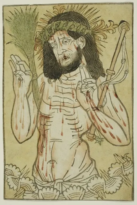 Framed Print : The Man of Sorrows, c.1475. Creator: Unknown Framed Print : The Man of Sorrows, c.1475. Creator: Unknown