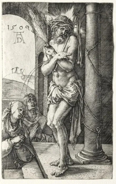 Framed Print : Man of Sorrows by the Column, 1509. Creator: Albrecht Dürer (German, 1471-1528) Framed Print : Man of Sorrows by the Column, 1509. Creator: Albrecht Dürer (German, 1471-1528)