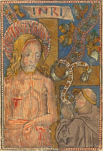 The Man of Sorrows with a Franciscan, 1490-1500. Creator: Unknown