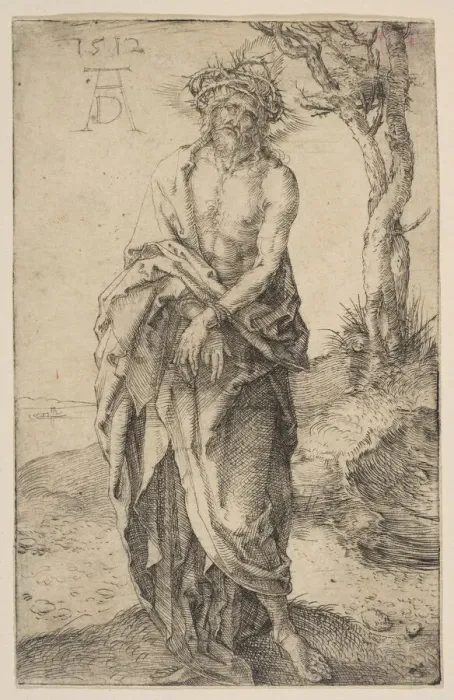 Framed Print : Man of Sorrows with Hands Bound, 1512. Creator: Albrecht Durer