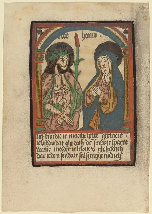 Framed Print : The Man of Sorrows and His Mother, c. 1500. Creator: Unknown Framed Print : The Man of Sorrows and His Mother, c. 1500. Creator: Unknown