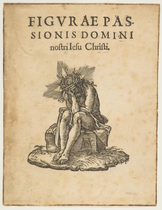 Framed Print : The Man of Sorrows Seated, title page of The Small Passion (copy). n. d Framed Print : The Man of Sorrows Seated, title page of The Small Passion (copy). n. d