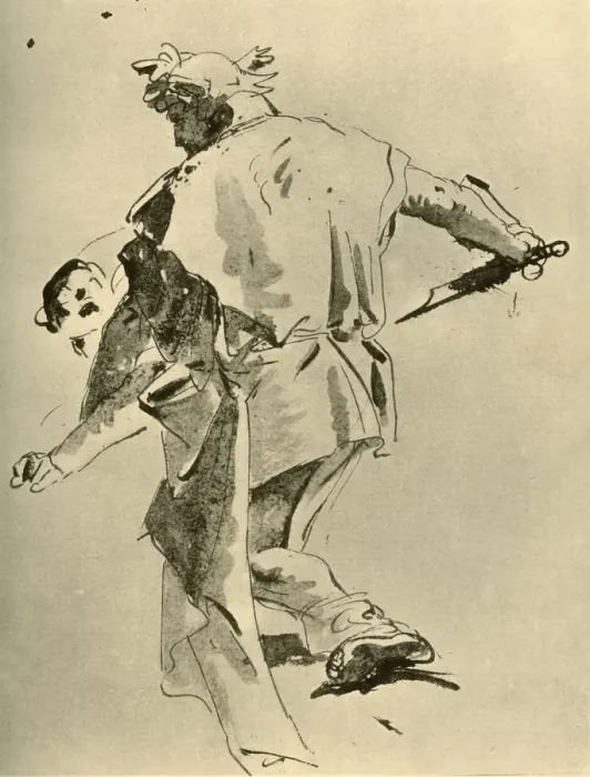 Framed Print : A Man stabbing a Boy, mid 18th century, (1928). Artist: Giovanni Battista Tiepolo Framed Print : A Man stabbing a Boy, mid 18th century, (1928). Artist: Giovanni Battista Tiepolo
