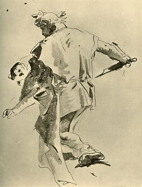 A Man stabbing a Boy, mid 18th century, (1928). Artist: Giovanni Battista Tiepolo