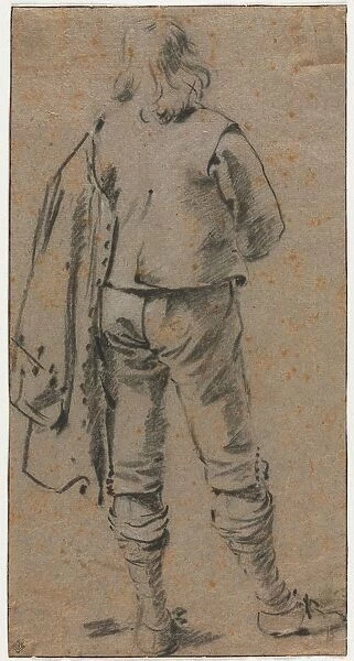 A Man Standing Seen from the Back, c. 1630. Creator: Gerard ter Borch (Dutch, 1617-1681)