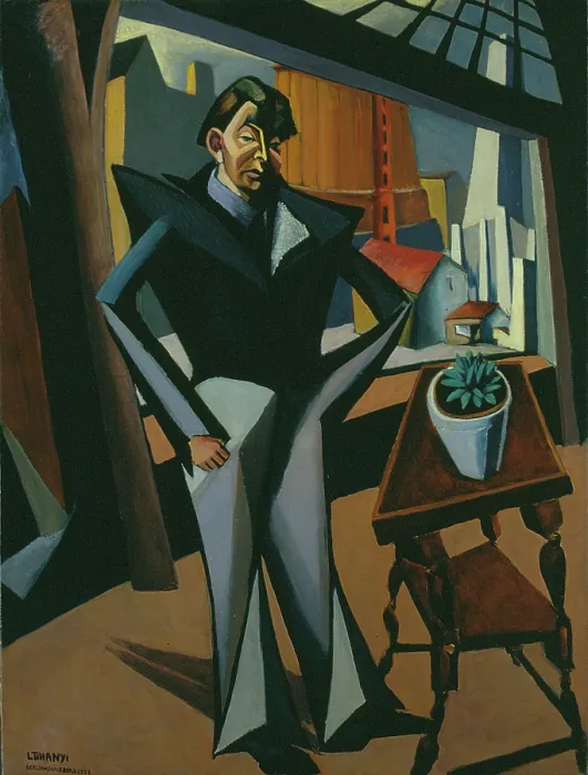 Framed Print : Man Standing at a Window, 1922. Creator: Tihanyi, Lajos (1885-1938) Framed Print : Man Standing at a Window, 1922. Creator: Tihanyi, Lajos (1885-1938)