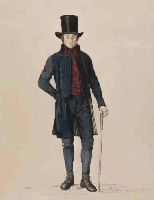 Framed Print : Man in suit, 1850. Creator: Per Sodermark Framed Print : Man in suit, 1850. Creator: Per Sodermark