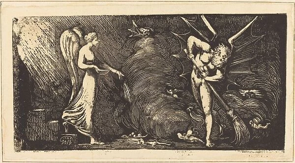The Man Sweeping the Interpreters Parlor, c. 1820  /  1822. Creator: William Blake