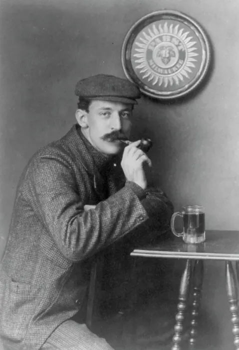 Framed Print : Man at table with pipe and mug under Pabst - Milwaukee sign - C.C. Jones, between c1890 and c1910. Creator: Frances Benjamin Johnston. Man at table with pipe and mug under Pabst - Milwaukee sign - C.C. Jones, between c1890 and c1910 Framed Print : Man at table with pipe and mug under Pabst - Milwaukee sign - C.C. Jones, between c1890 and c1910. Creator: Frances Benjamin Johnston. Man at table with pipe and mug under Pabst - Milwaukee sign - C.C. Jones, between c1890 and c1910