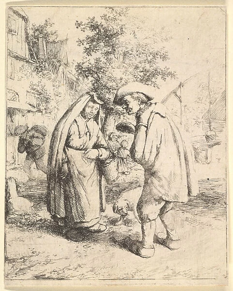 Man Talking to a Woman, 1610-85. Creator: Adriaen van Ostade