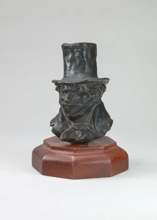 Framed Print : Man in a Tall Hat, model possibly 1830s, cast 1944 / 1950. Creator: Unknown Framed Print : Man in a Tall Hat, model possibly 1830s, cast 1944 / 1950. Creator: Unknown