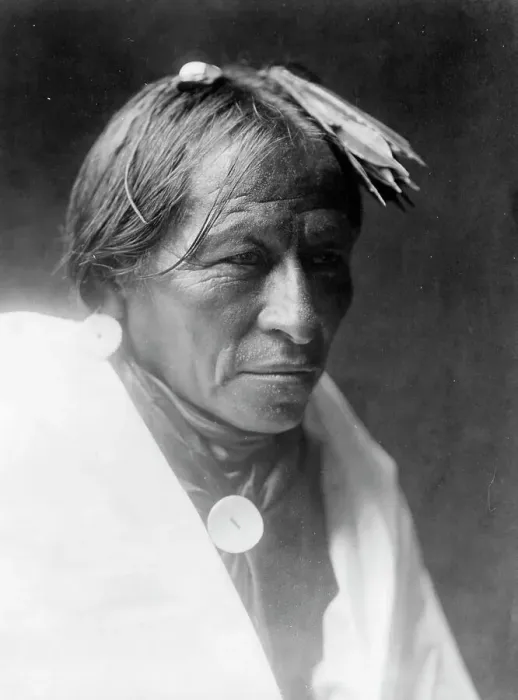 Framed Print : A man of Taos, c1905. Creator: Edward Sheriff Curtis Framed Print : A man of Taos, c1905. Creator: Edward Sheriff Curtis