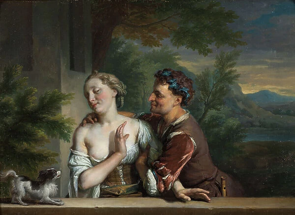 A Man Trying to embrace a Woman, mid-17th-early 18th century. Creator: Carel de Moor