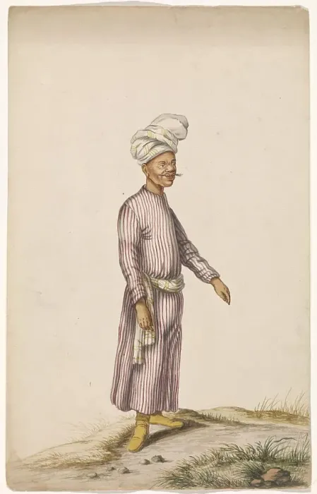 Framed Print : Man in a turban, c.1675-c.1725. Creator: Anon Framed Print : Man in a turban, c.1675-c.1725. Creator: Anon