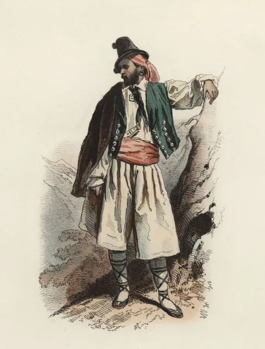 Framed Print : Man from Valencia, color engraving 1870 Framed Print : Man from Valencia, color engraving 1870