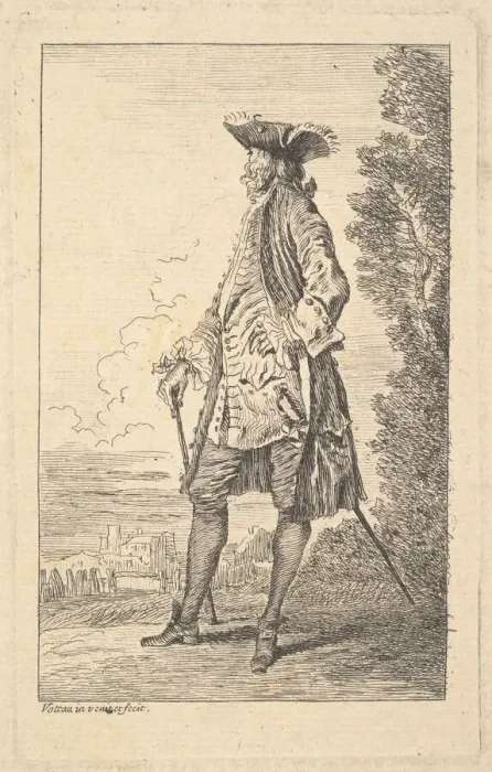 Framed Print : Man walking and carrying a cane in his right hand, shown in three-quarters view with h Framed Print : Man walking and carrying a cane in his right hand, shown in three-quarters view with h
