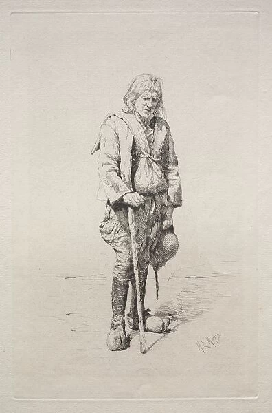 Man with Walking Stick. Creator: Mortimer Menpes (British, 1860-1938)