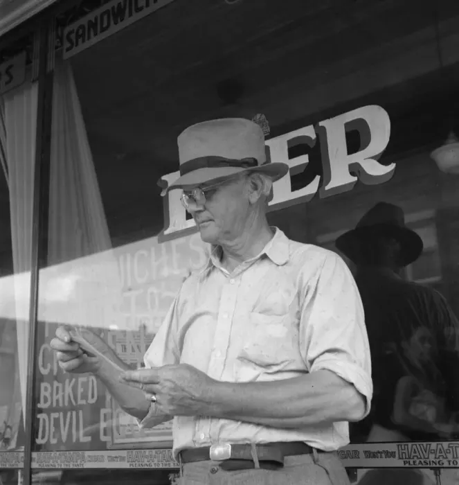 Framed Print : Man who was mayor of Siler City, North Carolina, twenty-five years ago, 1939. Creator: Dorothea Lange Framed Print : Man who was mayor of Siler City, North Carolina, twenty-five years ago, 1939. Creator: Dorothea Lange