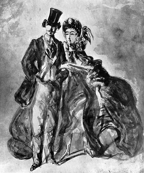 Man and Woman, 19th century, (1930). Artist: Constantin Guys