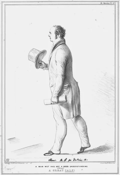 Framed Print : A Man wot has got a good understanding although A Great Calf!, 1833. Creator: John Doyle Framed Print : A Man wot has got a good understanding although A Great Calf!, 1833. Creator: John Doyle