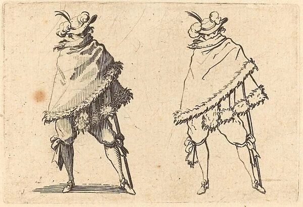 Man Wrapped in His Mantle, c. 1622. Creator: Jacques Callot