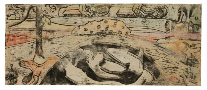 Framed Print : Manao tupapau (She Thinks of the Ghost or The Ghost Thinks of Her), 1894 / 95 Framed Print : Manao tupapau (She Thinks of the Ghost or The Ghost Thinks of Her), 1894 / 95