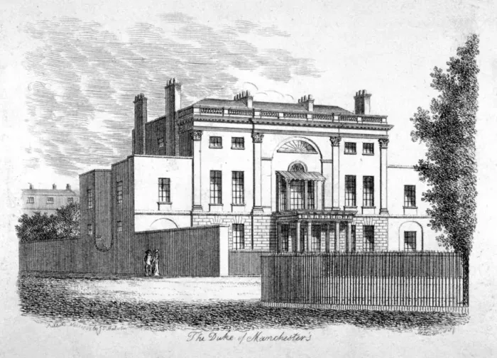 Framed Print : Manchester House, on the north side of Manchester Square, Marylebone, London, 1807 Framed Print : Manchester House, on the north side of Manchester Square, Marylebone, London, 1807