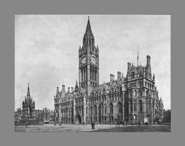 Framed Print : Manchester Town Hall, c1900. Artist: H Garside Framed Print : Manchester Town Hall, c1900. Artist: H Garside