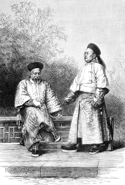 Framed Print : Manchu ministers, chiefs of bankers, c1890 Framed Print : Manchu ministers, chiefs of bankers, c1890