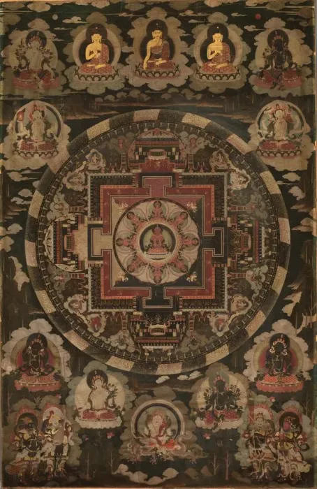 Framed Print : Mandala, early 18th Century. Creator: Unknown Framed Print : Mandala, early 18th Century. Creator: Unknown
