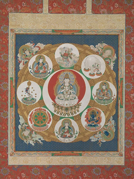 Mandala of the One-Syllable Golden Wheel, 18th century. Creator: Unknown