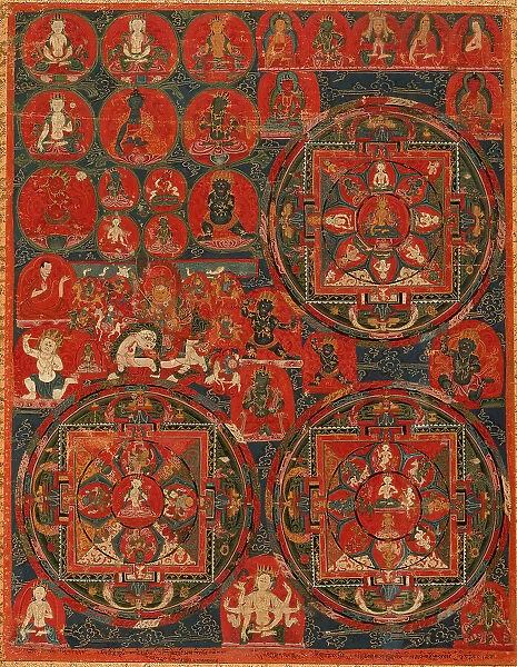Three Mandalas, 16th century. Creator: Anon