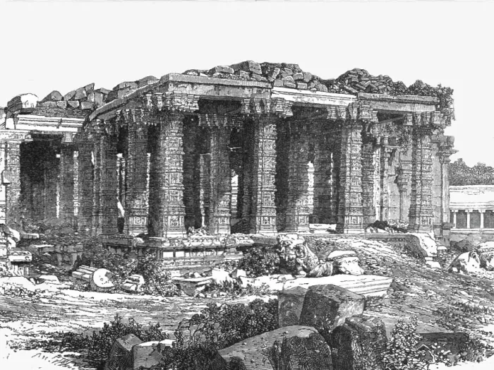Framed Print : Mandapam of the Pagoda of Chellumbrum; Notes on the Ancient Temples of India, 1875. Creator: Unknown Framed Print : Mandapam of the Pagoda of Chellumbrum; Notes on the Ancient Temples of India, 1875. Creator: Unknown