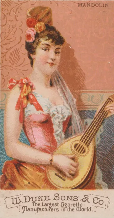 Framed Print : Mandolin, from the Musical Instruments series (N82) for Duke brand cigarettes, 1888 Framed Print : Mandolin, from the Musical Instruments series (N82) for Duke brand cigarettes, 1888