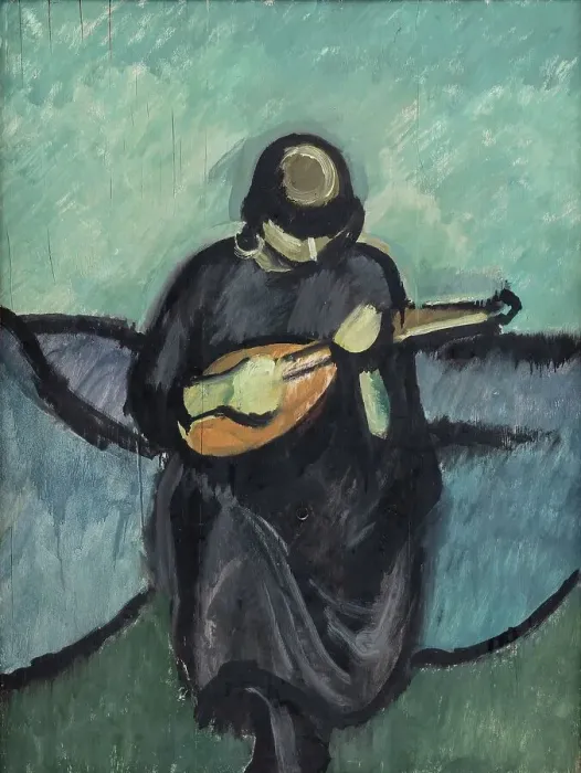 Framed Print : A Mandolinist, 1921. Creator: Harald Giersing Framed Print : A Mandolinist, 1921. Creator: Harald Giersing