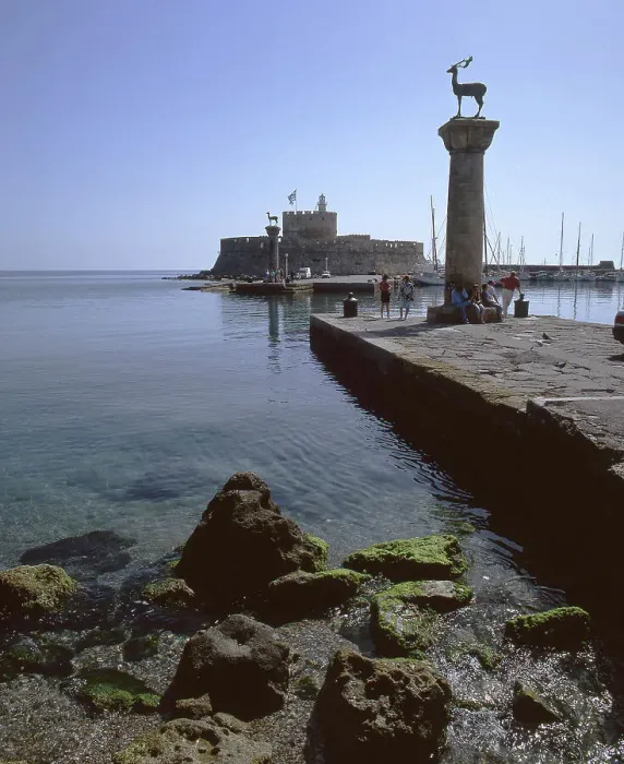Framed Print : Mandraki Harbour, Rhodes, Greece, 2019. Creator: Ethel Davies Framed Print : Mandraki Harbour, Rhodes, Greece, 2019. Creator: Ethel Davies