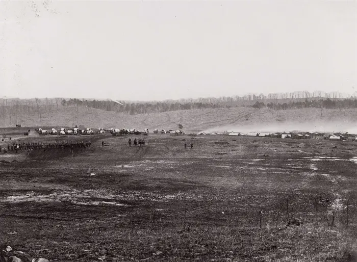 Framed Print : [Maneuvers, Union Cavalry, Winter Quarters]. Brady album, p. 127, 1861-65
