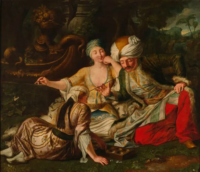 Framed Print : The Mangala Game, First half of the 18th cent Artist: Mock, Jan (Johann) Samuel (c. 1687-1737) Framed Print : The Mangala Game, First half of the 18th cent Artist: Mock, Jan (Johann) Samuel (c. 1687-1737)
