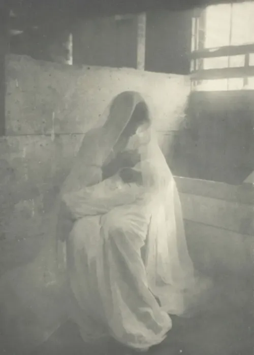 Framed Print : The Manger, 1899. Creator: Gertrude Kasebier Framed Print : The Manger, 1899. Creator: Gertrude Kasebier