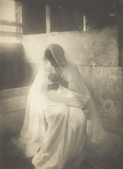 Framed Print : The Manger, 1899. Creator: Gertrude Kasebier Framed Print : The Manger, 1899. Creator: Gertrude Kasebier