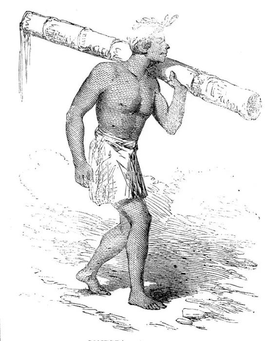 Framed Print : Manilla Water-Carrier, 1857. Creator: Unknown Framed Print : Manilla Water-Carrier, 1857. Creator: Unknown