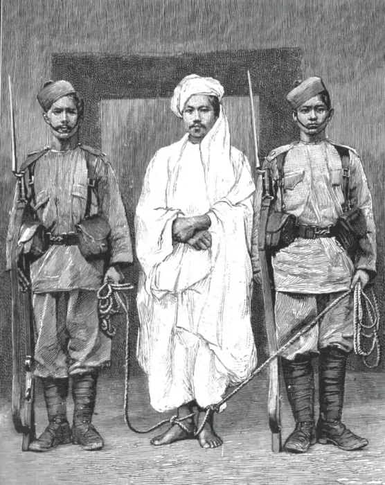 Framed Print : The Manipur Rebels; The Tobraq, 1891. Creator: Unknown Framed Print : The Manipur Rebels; The Tobraq, 1891. Creator: Unknown